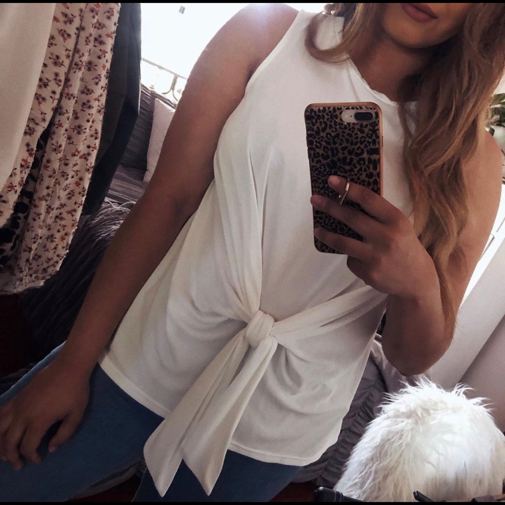 White Sleeveless Top